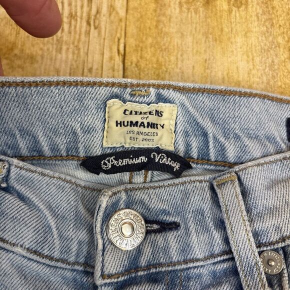 Citizens Of Humanity Premium Vintage Jeans Women Demy Cropped Flare Light Wash - Picture 6 of 16